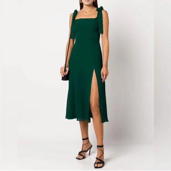 Size 16 Reformation Twilight Dress in Emerald, Perfect Condition - Picture 4 of 15